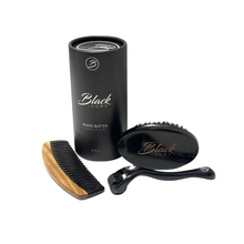 Load image into Gallery viewer, DELUXE BUNDLE - BEARD BUTTER, BOX COMB, VANTA BRUSH &amp; DERMA ROLLER BOX SET
