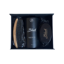 Load image into Gallery viewer, DELUXE BUNDLE - BEARD BUTTER, BOX COMB, VANTA BRUSH &amp; DERMA ROLLER BOX SET
